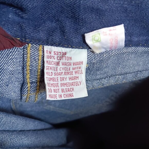 Womens JEANS 30x33 True Vtg 80s HIGH WAIST RAW DENIM STRAIGHT MOM PERFECTO - Picture 6 of 6